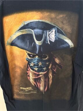 “Defiance 76” Moreschi art print Men’s XL Black short-Sleeve Shirt